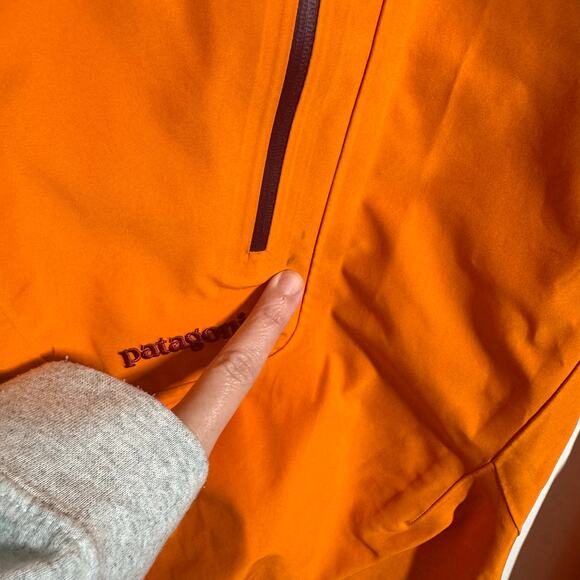 Patagonia Powder Bowl Snow Pants Women XL Orange Gortex Sport Active Pocket - Picture 13 of 15